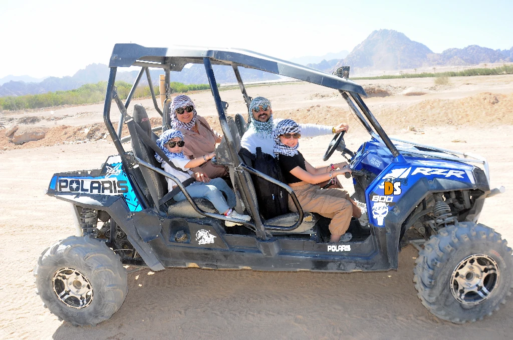 4-seater dune buggy safari Sharm El Sheikh – family riding through Sinai desert