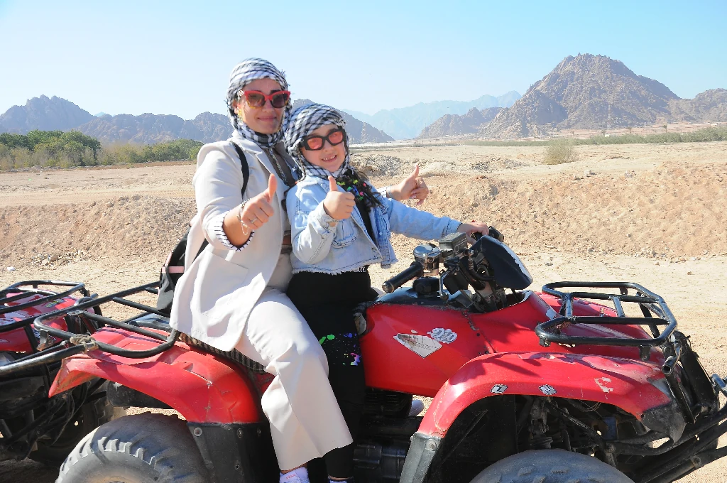 Double quad bike safari in Sharm El Sheikh – two riders on ATV in Sinai desert