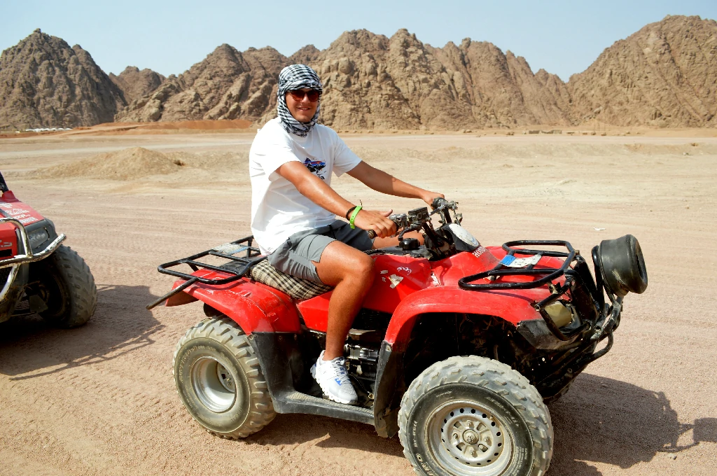 Single quad bike safari in Sharm El Sheikh – solo ATV rider in Sinai desert