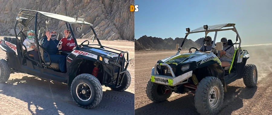 Dune buggy safari in Sharm El Sheikh – family riding through Sinai desert